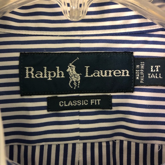 Ralph Lauren Classic Fit Navy & White Oxford - Picture 3 of 5